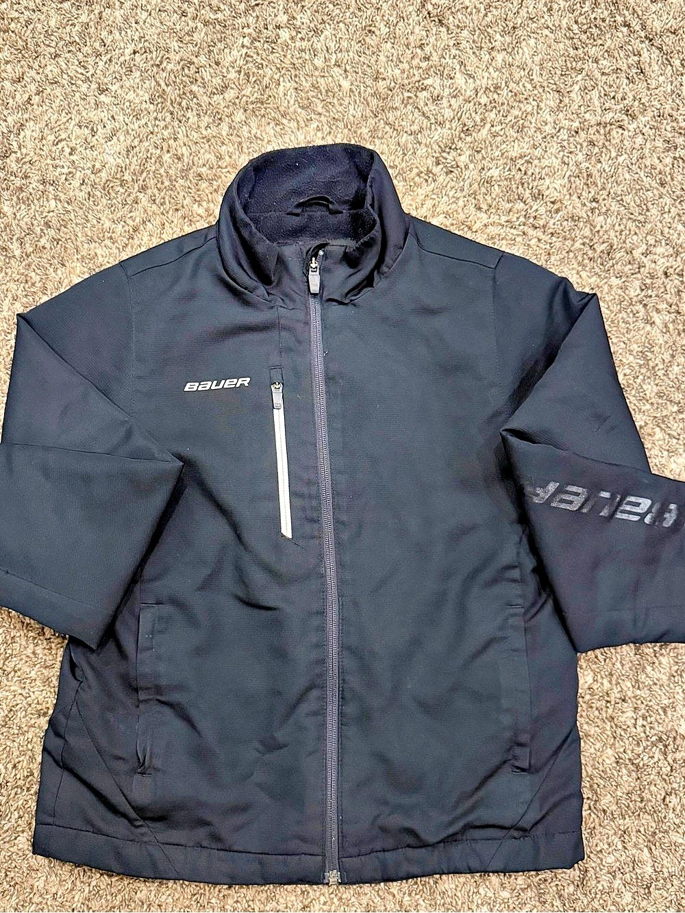 Bauer Ice Term Youth Ice Hockey Jacket Black Size Small